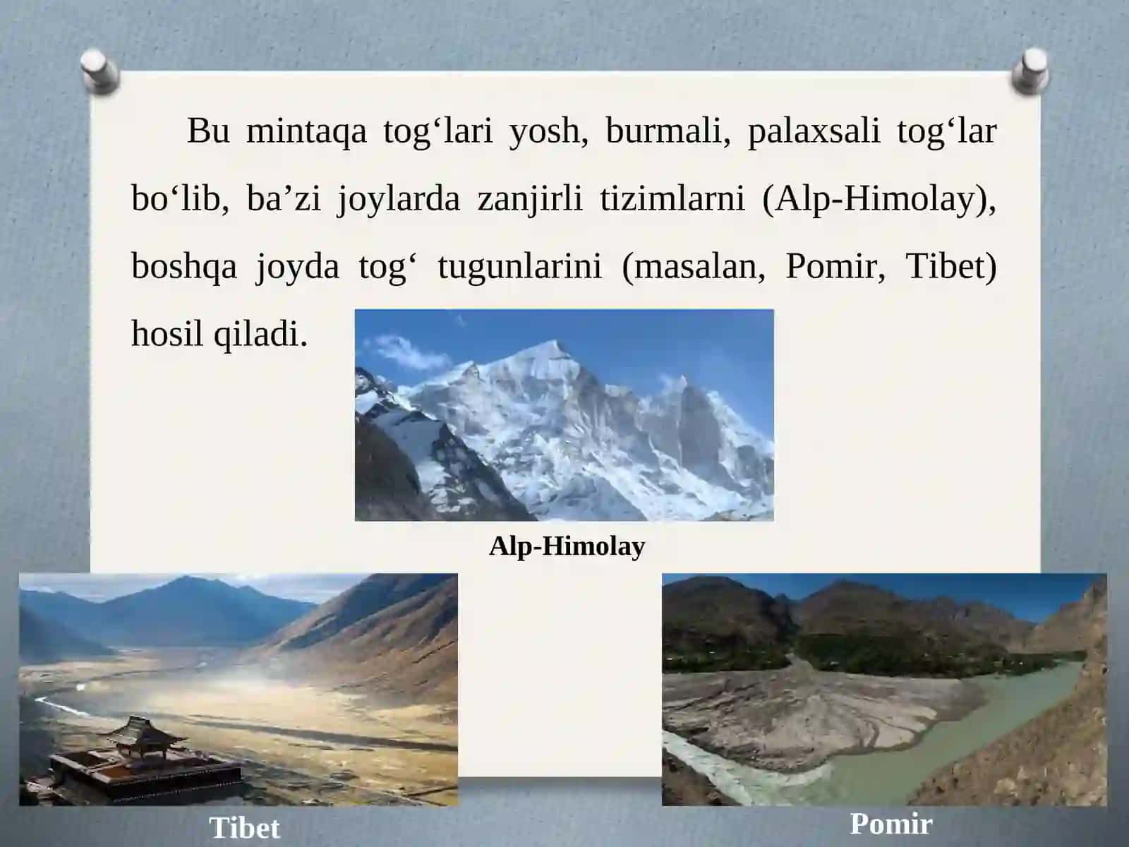 Geologik tuzilishi va foydali qazilmalari.  Relyefi 4