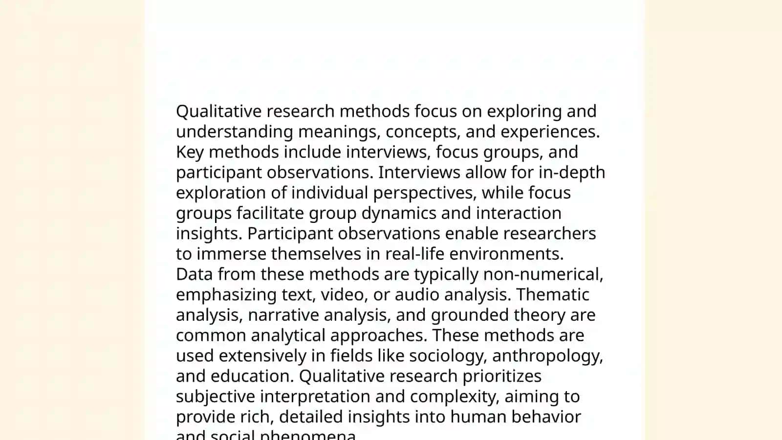 Research Methods 4