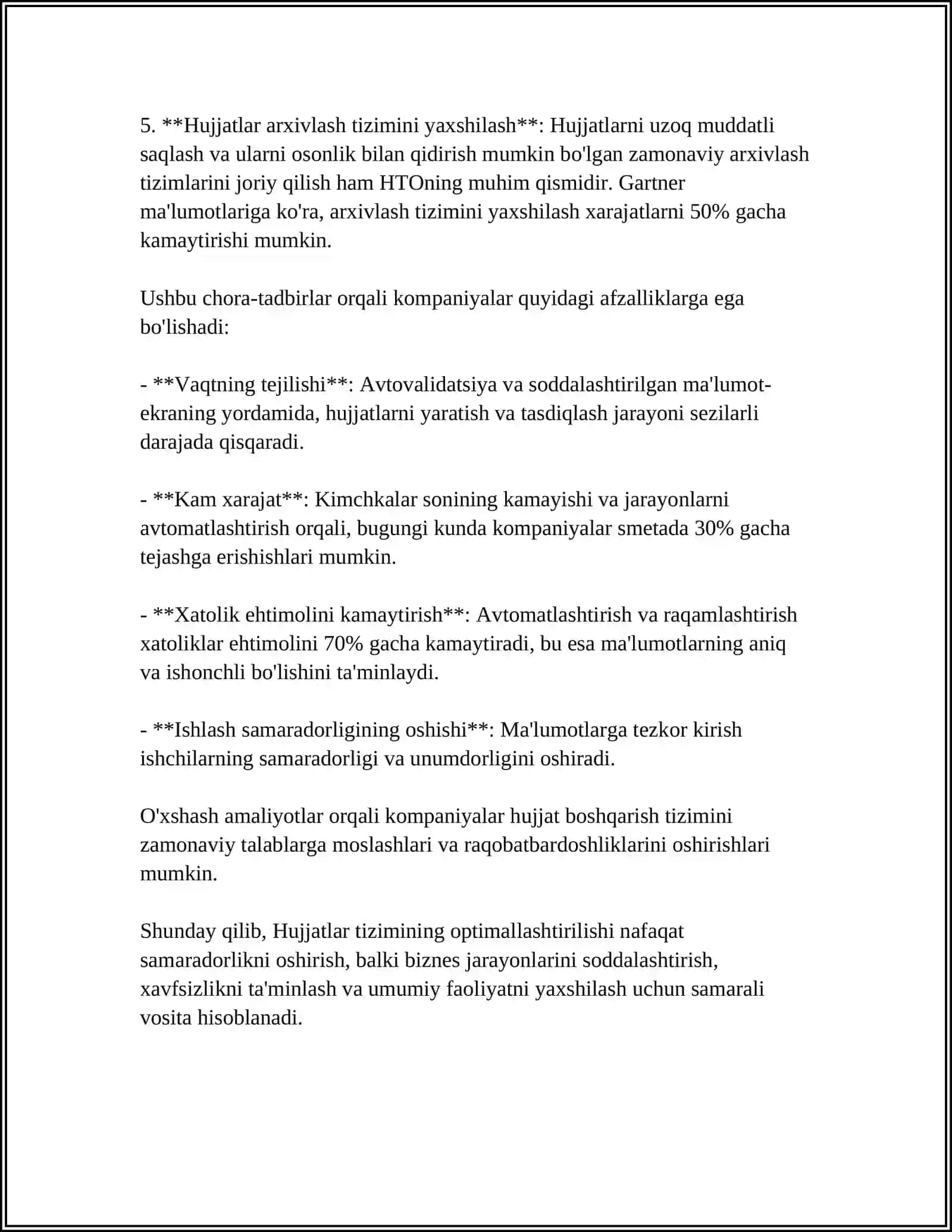 OʻZBEKISTON RESPUBLIKASI HUJJATCHILIK TAKOMILLASHUVI 4