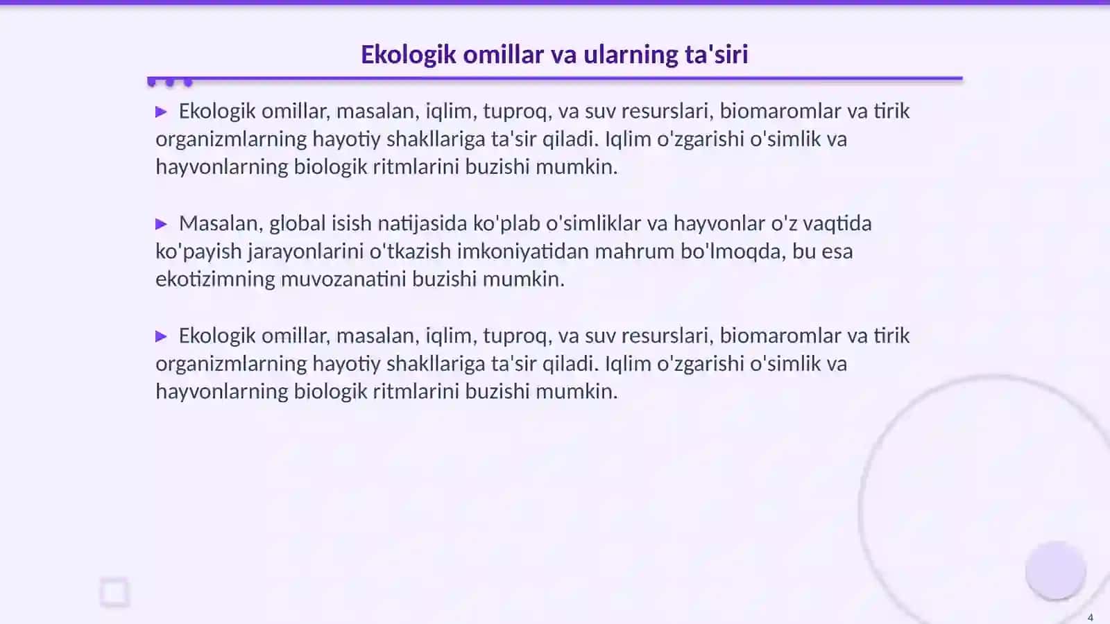 Biomaromlar va tirik organizmlarning hayotiy shakllari 4