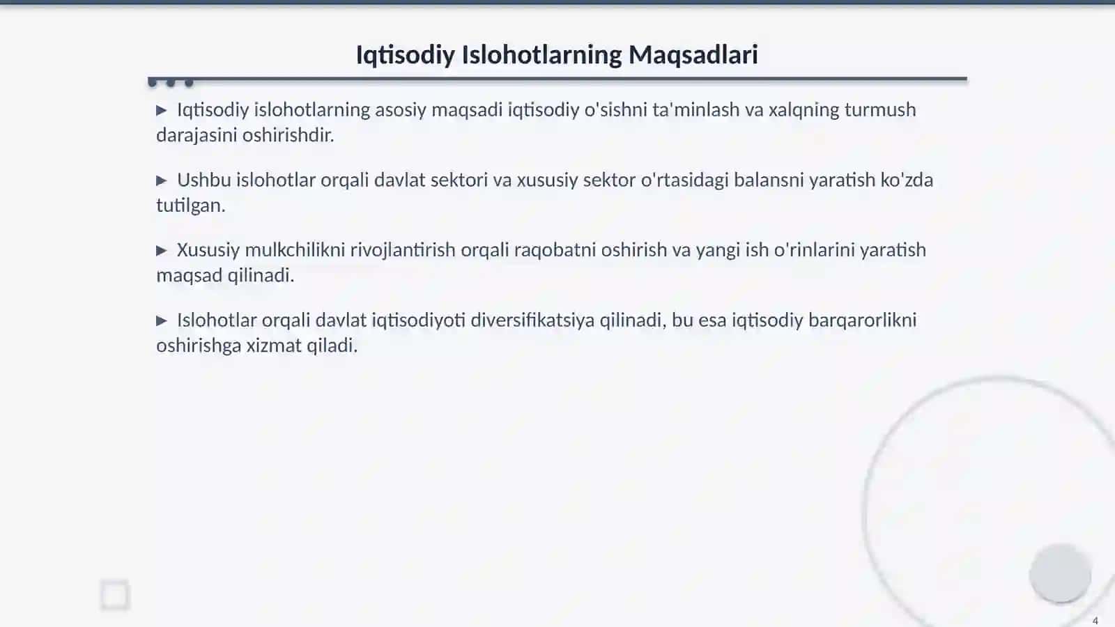 Iqtisodiy Islohotlar va Xususiy Mulkchilik Shakllanishi 4