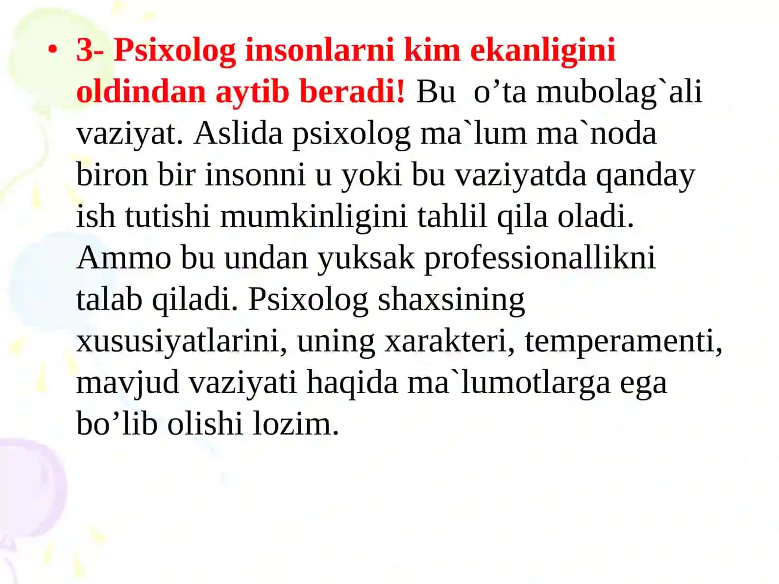 Psixolog o’zi kim? 4