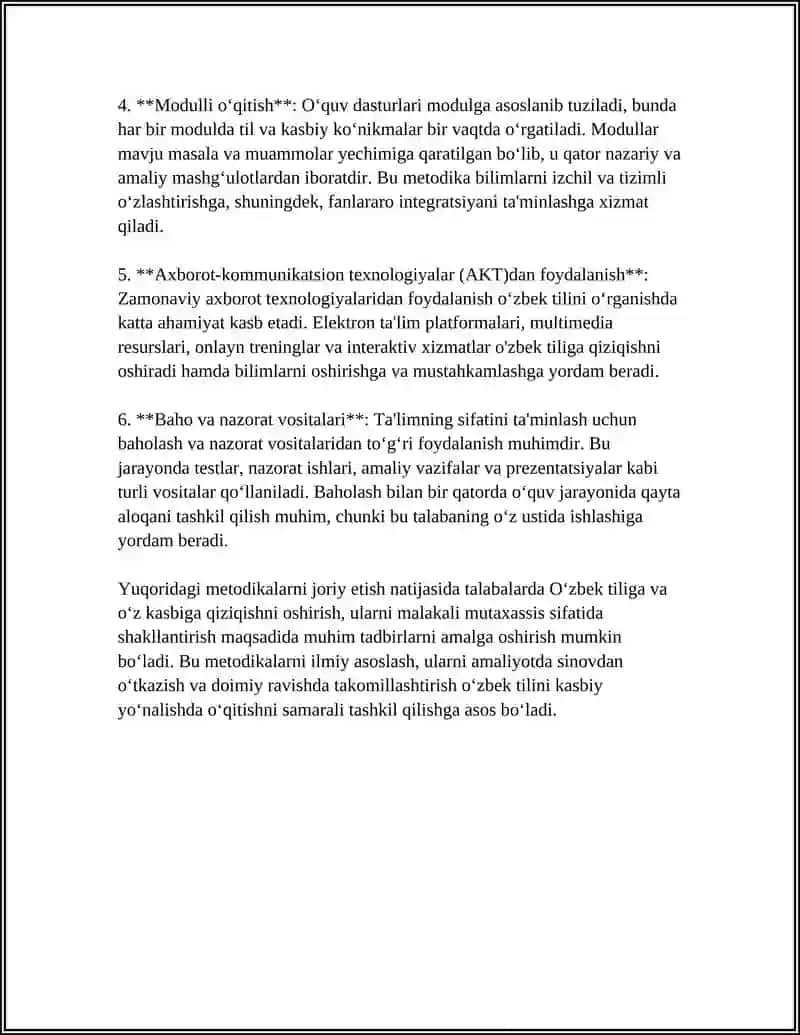 Urganch Texnologiya Universiteti Filologiya tillarni oʻqitish(Oʻzbek tili) yoʻnalishi 4