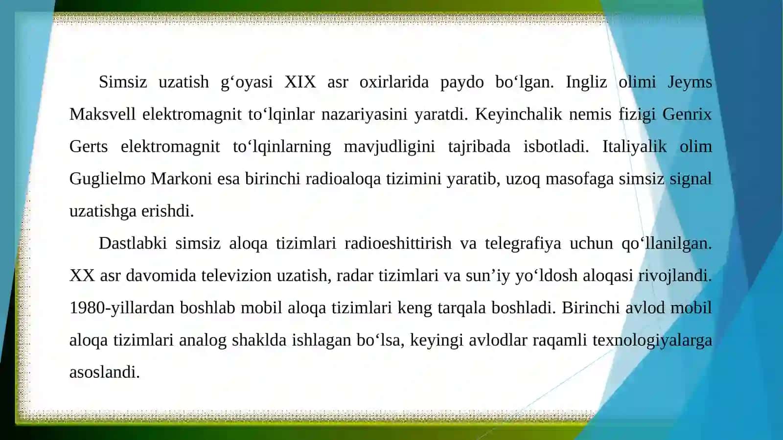 Signallarni simsiz uzatish usullari 4