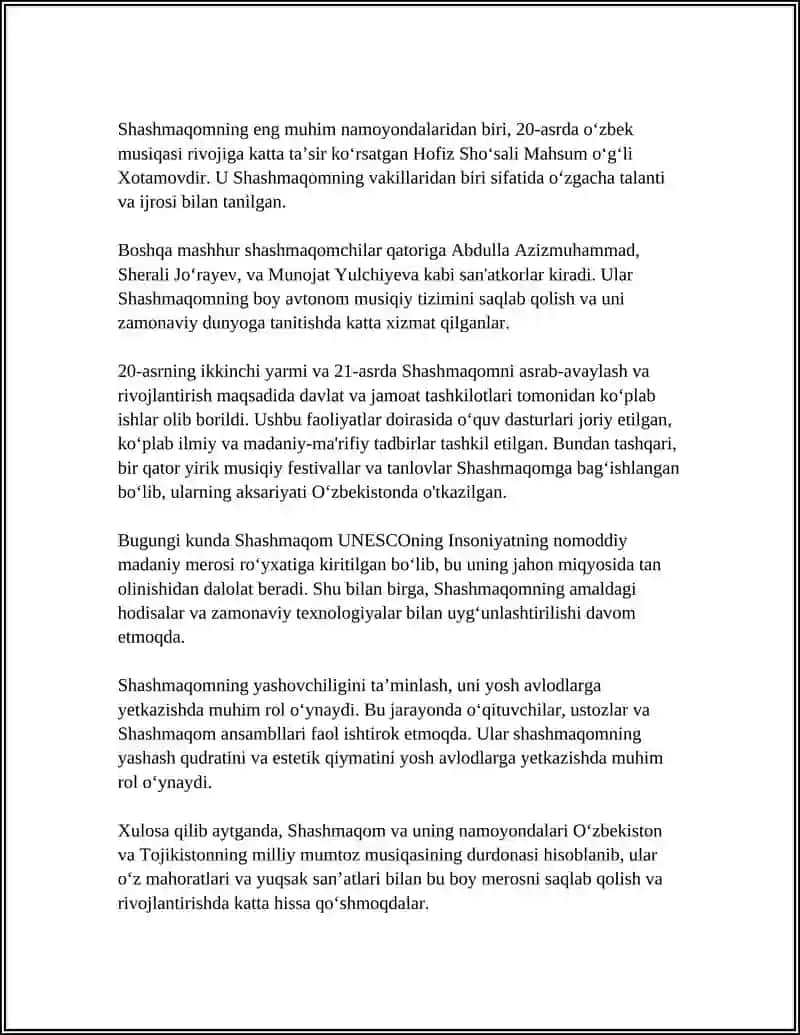 MILLIY MUMTOZ MUSIQAMIZNING NAMOYONDALARI 4