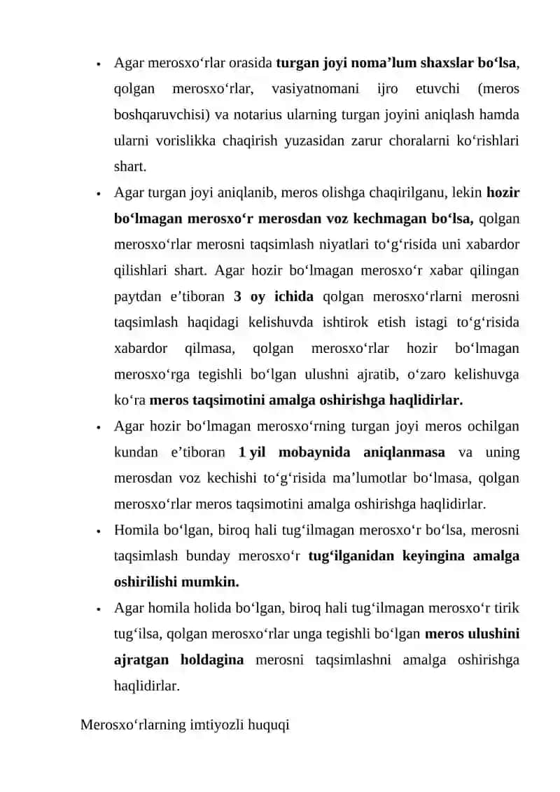Guvohnoma olish uchun notarial idoraga taqdim etiladigan hujjatlar 4