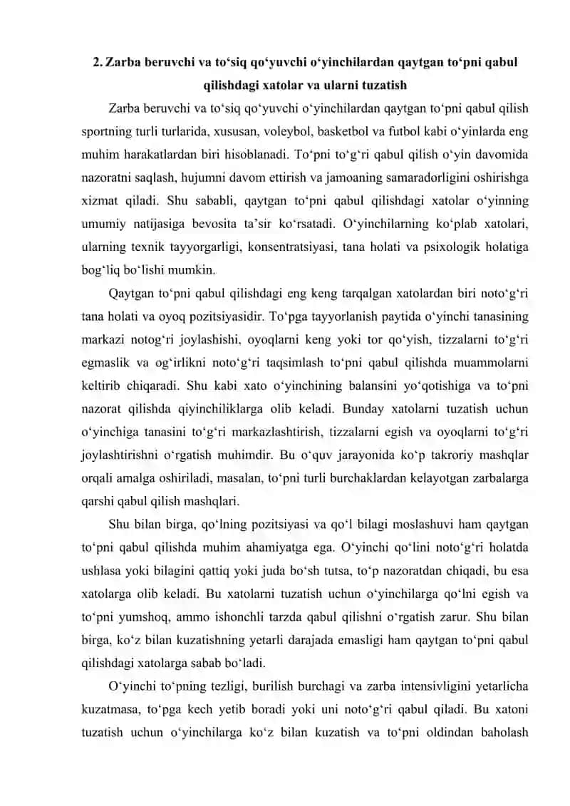 UT va MJT Zarba beruvchi va to‘siq qo‘yuvchi o‘yinchilardan qaytgan material to‘pni qabul qilish texnikasi takomillashtirish 4