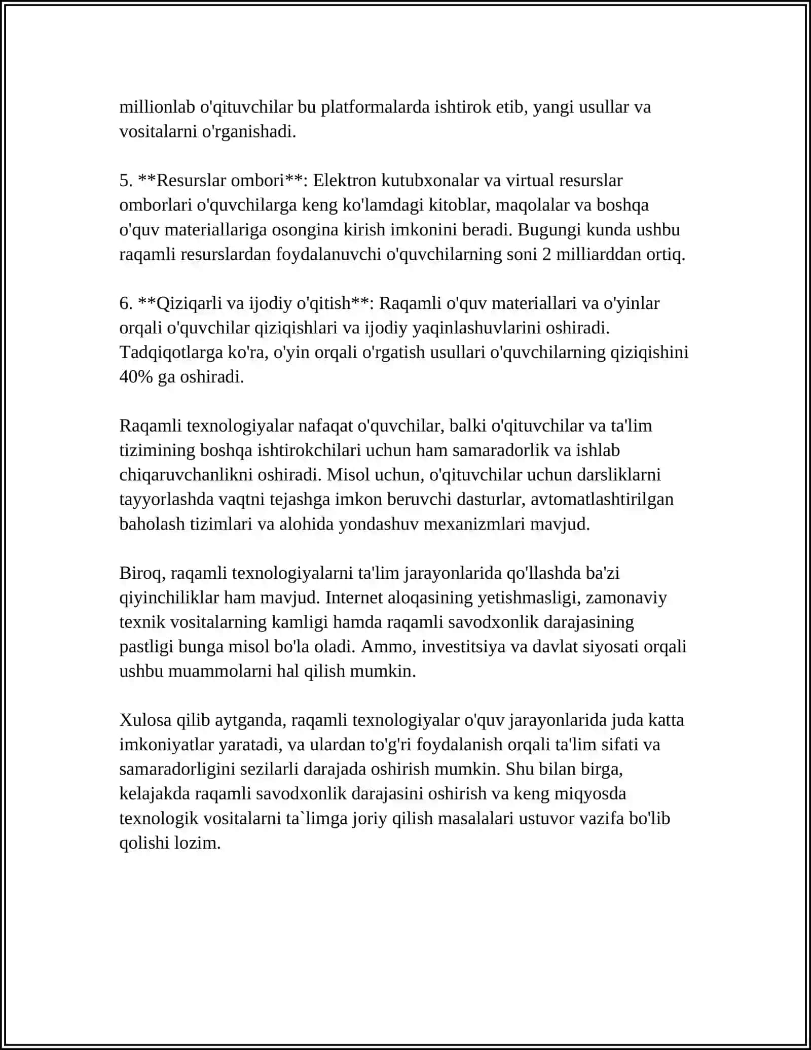 TEXNOLOGIYA DARSLARIDA AXBOROT TEXNOLOGIYALARIDAN FOYDALANISH 4
