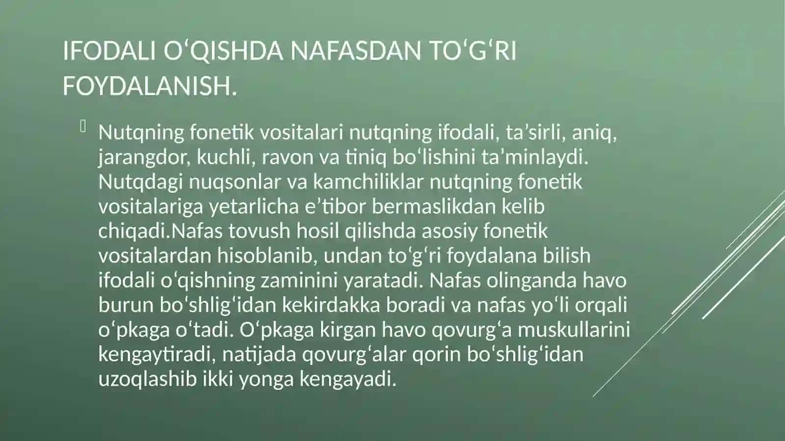 Ifodali oʻqishda talaffuzning oʻrni 4
