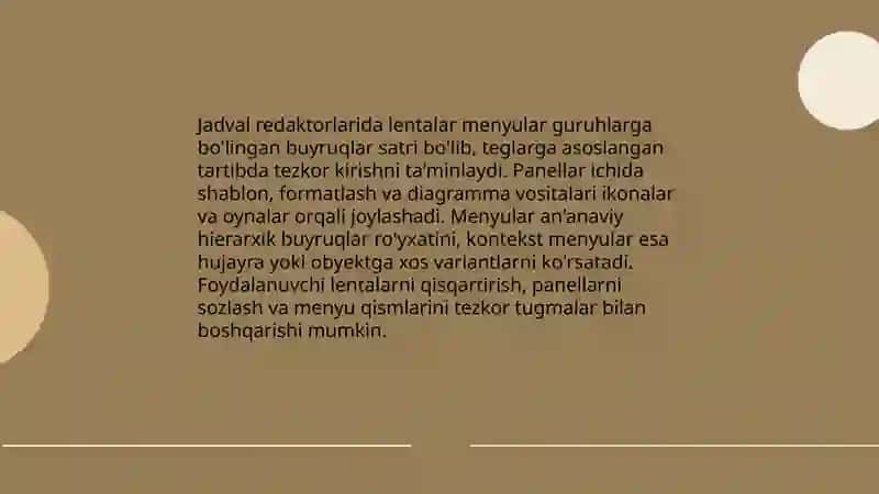 Jadval redaktorlari 4