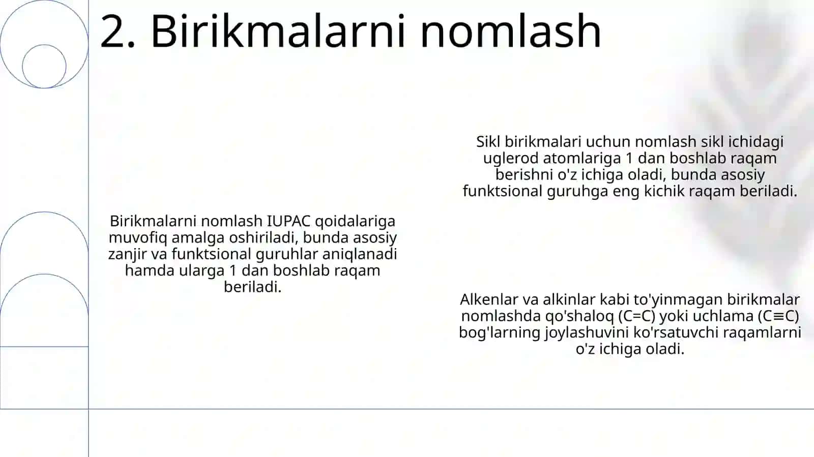 ChemOffice dasturidagi birikmalar nomlanishi va spektrlarini hisoblash 4