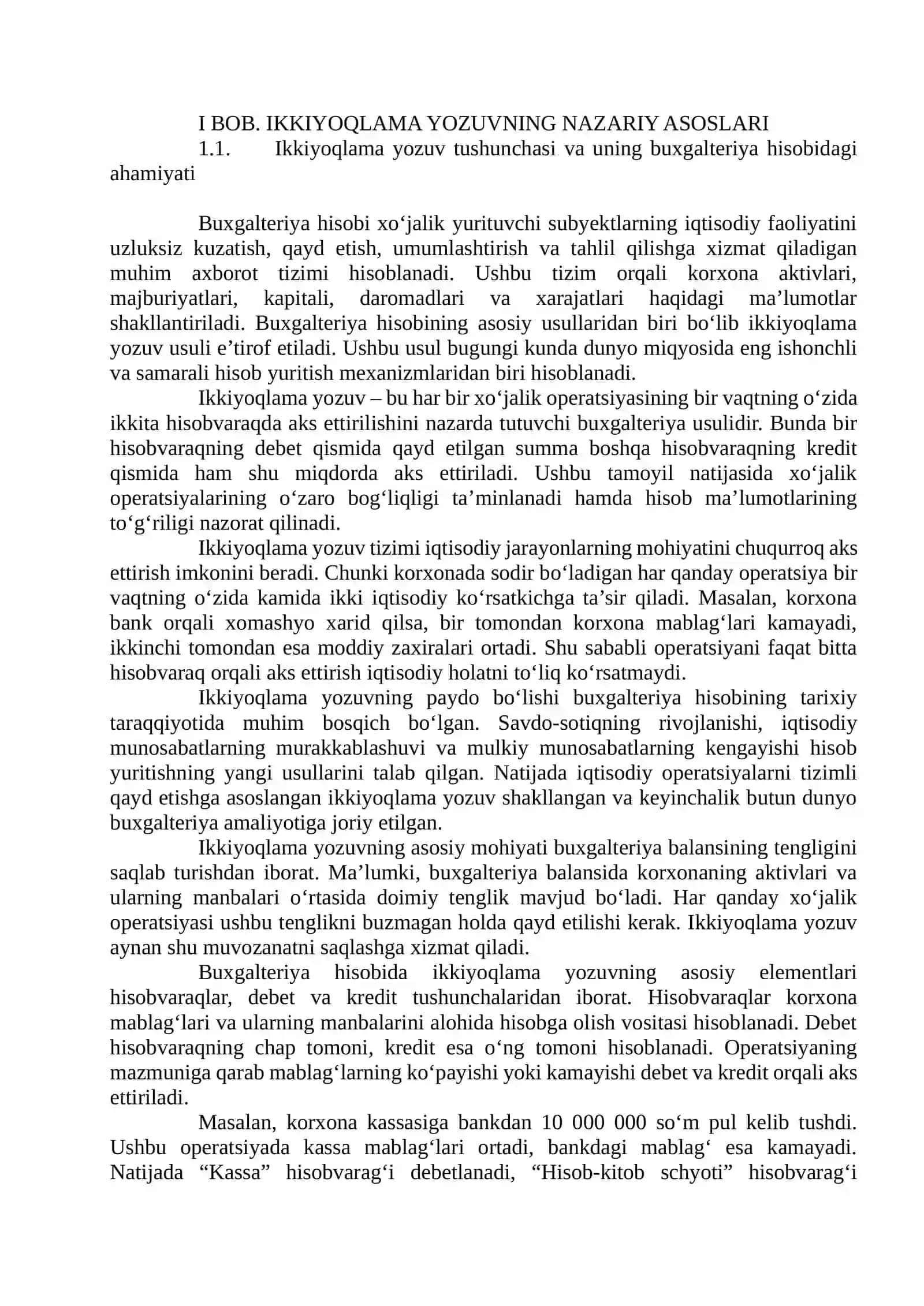Ikkiyoqlama yozuvning nazorat qilish xususiyatlari 4