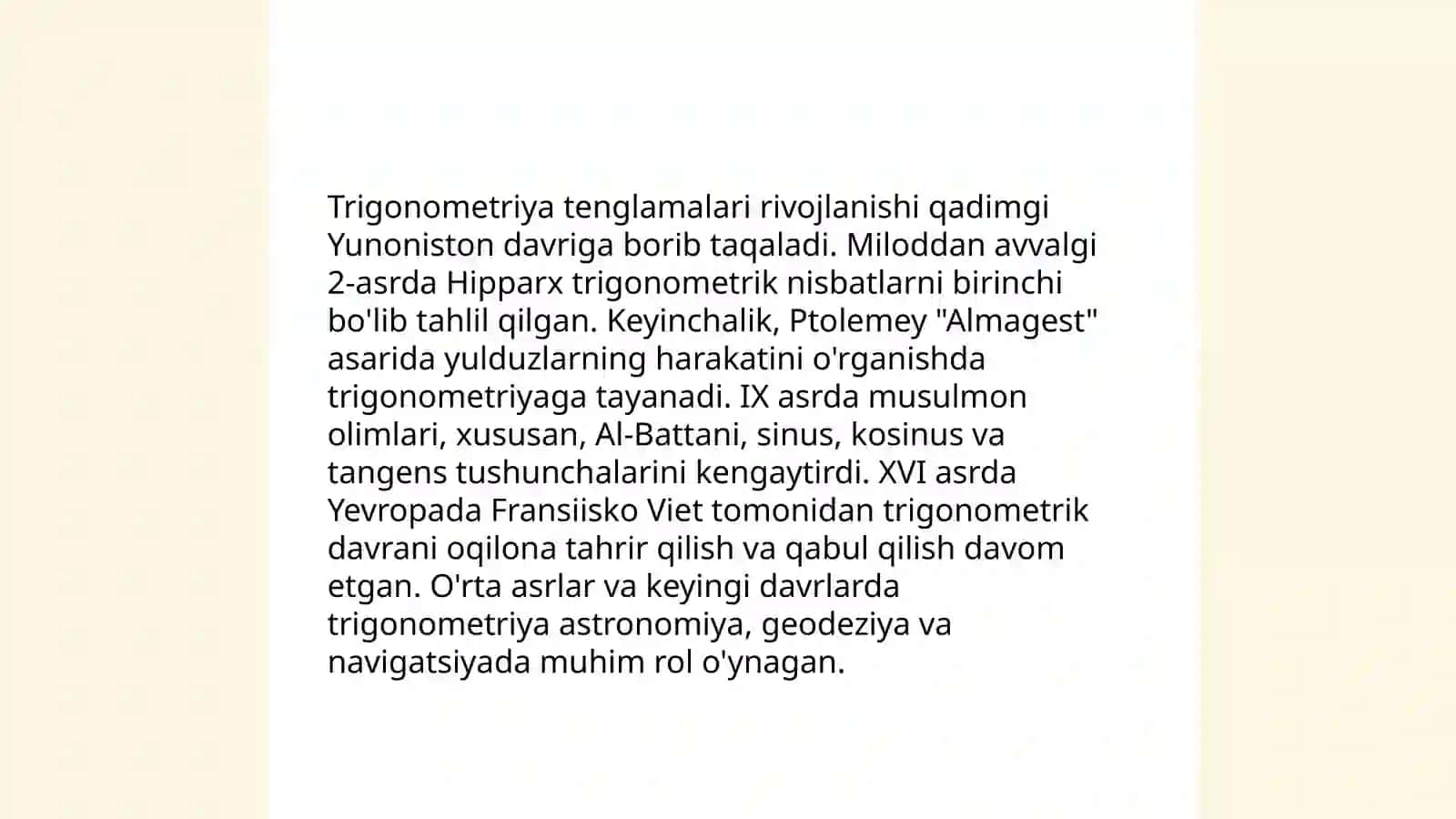 TRIGONOMETRIK TENGLAMALARNI ÒQITISH METODIKASI 4