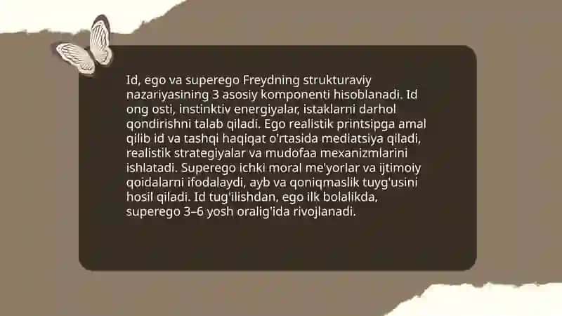 Psixoanalitik nazariya va shaxs dinamikasi 4