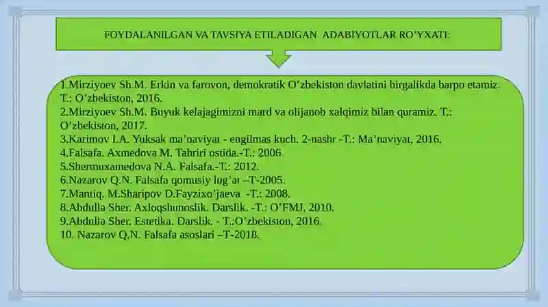 Falsafafanining predmeti, mazmuni va jamiyatdagi roli 4