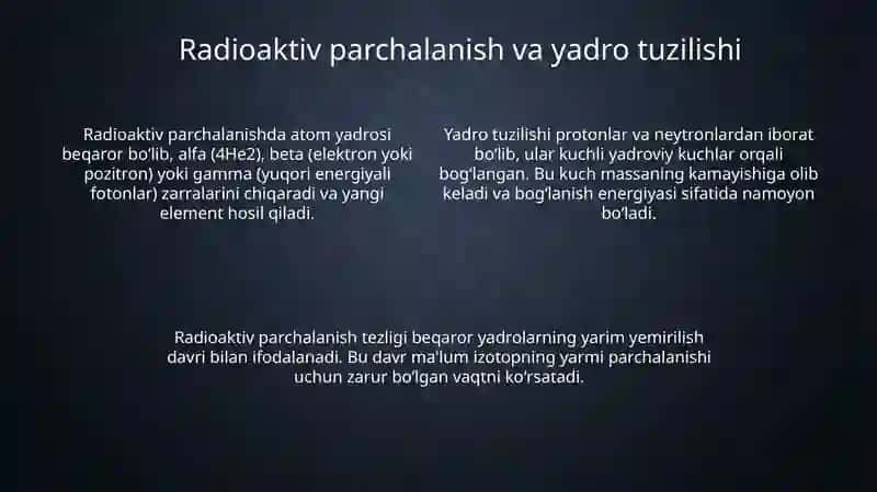 Yadro reaksiyalari va ularga oid mashqlar 4
