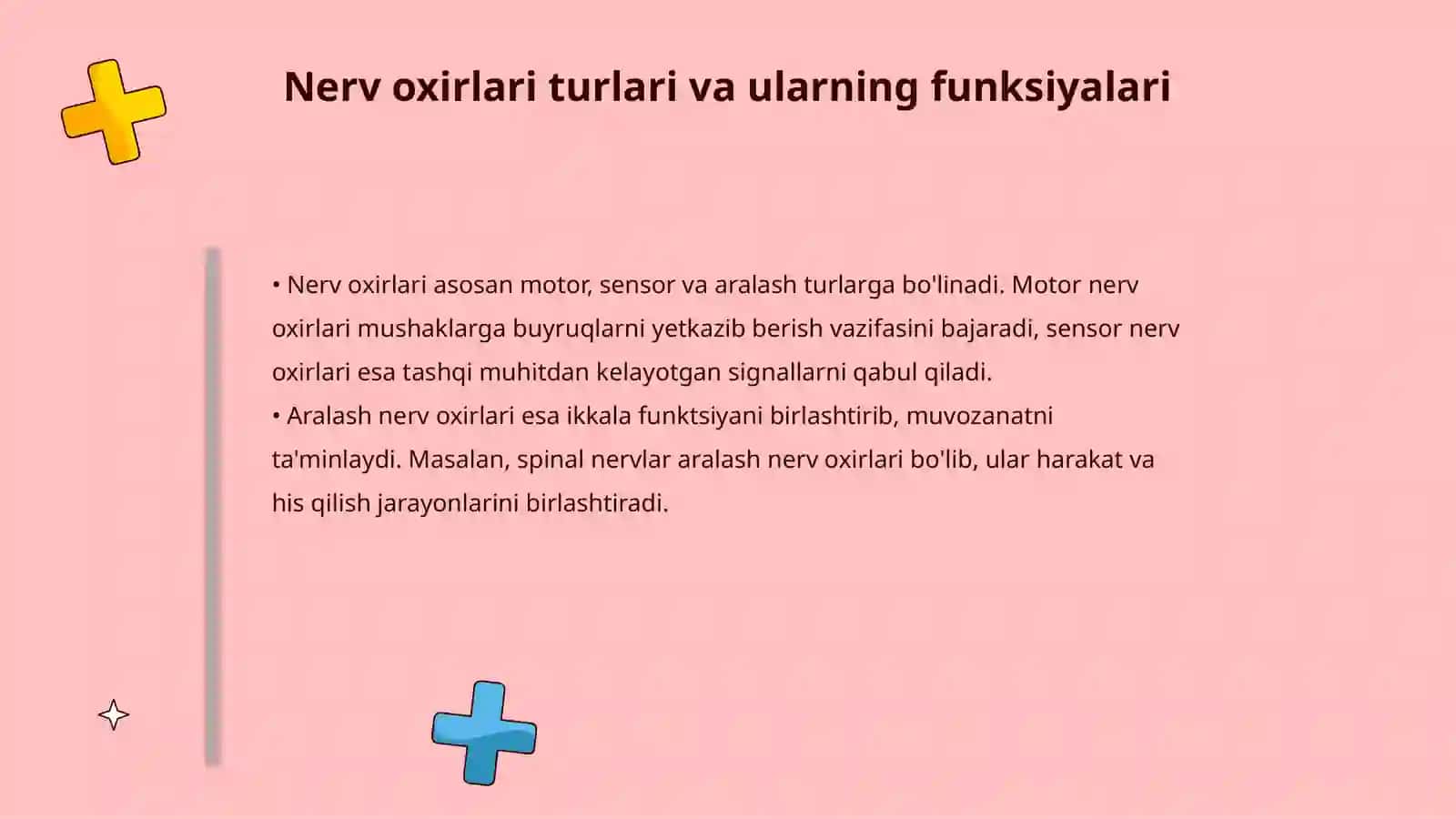 Nerv oxirlari, ularning turlari, gistologik tuzilishi. Immun jarayonlarning morfologik asoslari. Immunitet jarayonida ishtirok etuvchi (immunokompetent) hujayralar 4
