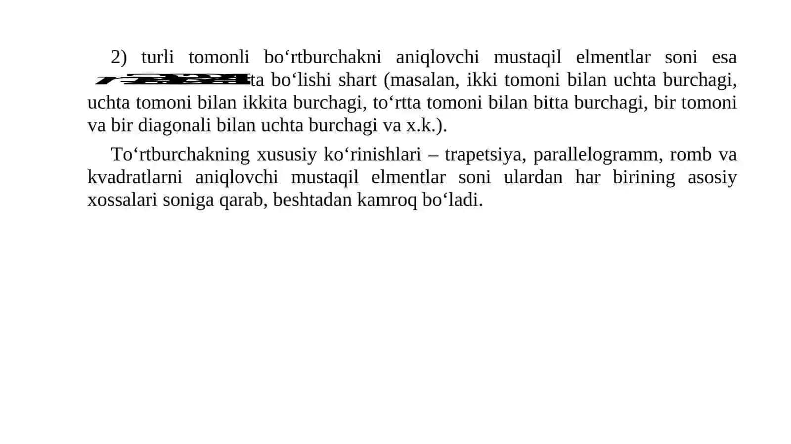 4-ma’ruza.Bevosita yechiladigan masalalar 4