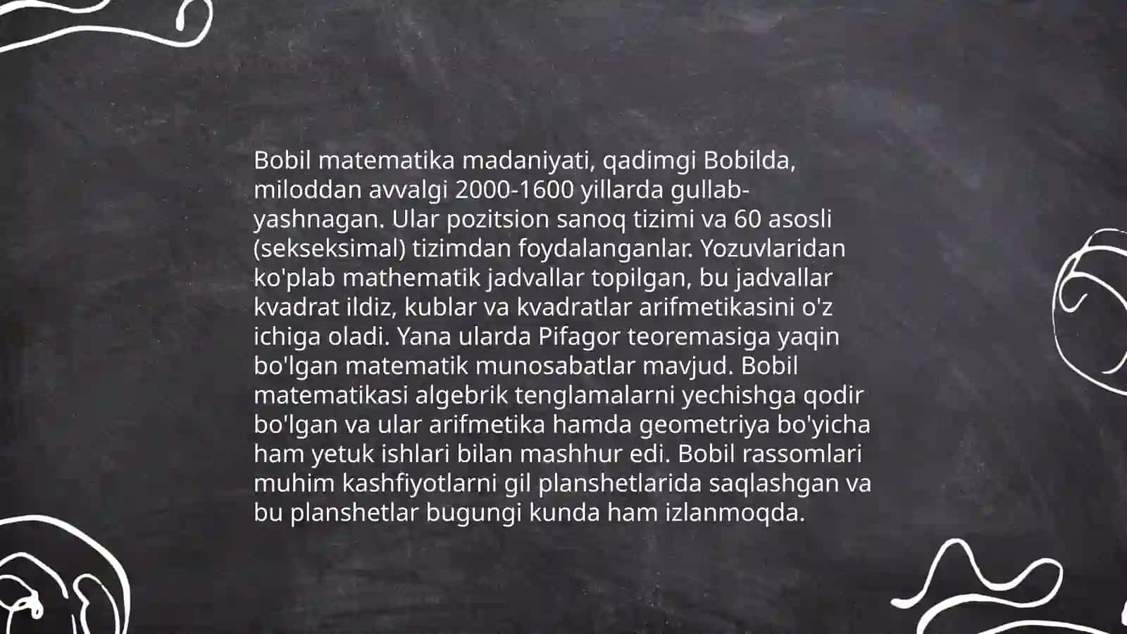 Matematika fanining dunyo madaniyati va tarixidagi tutgan òrni 4