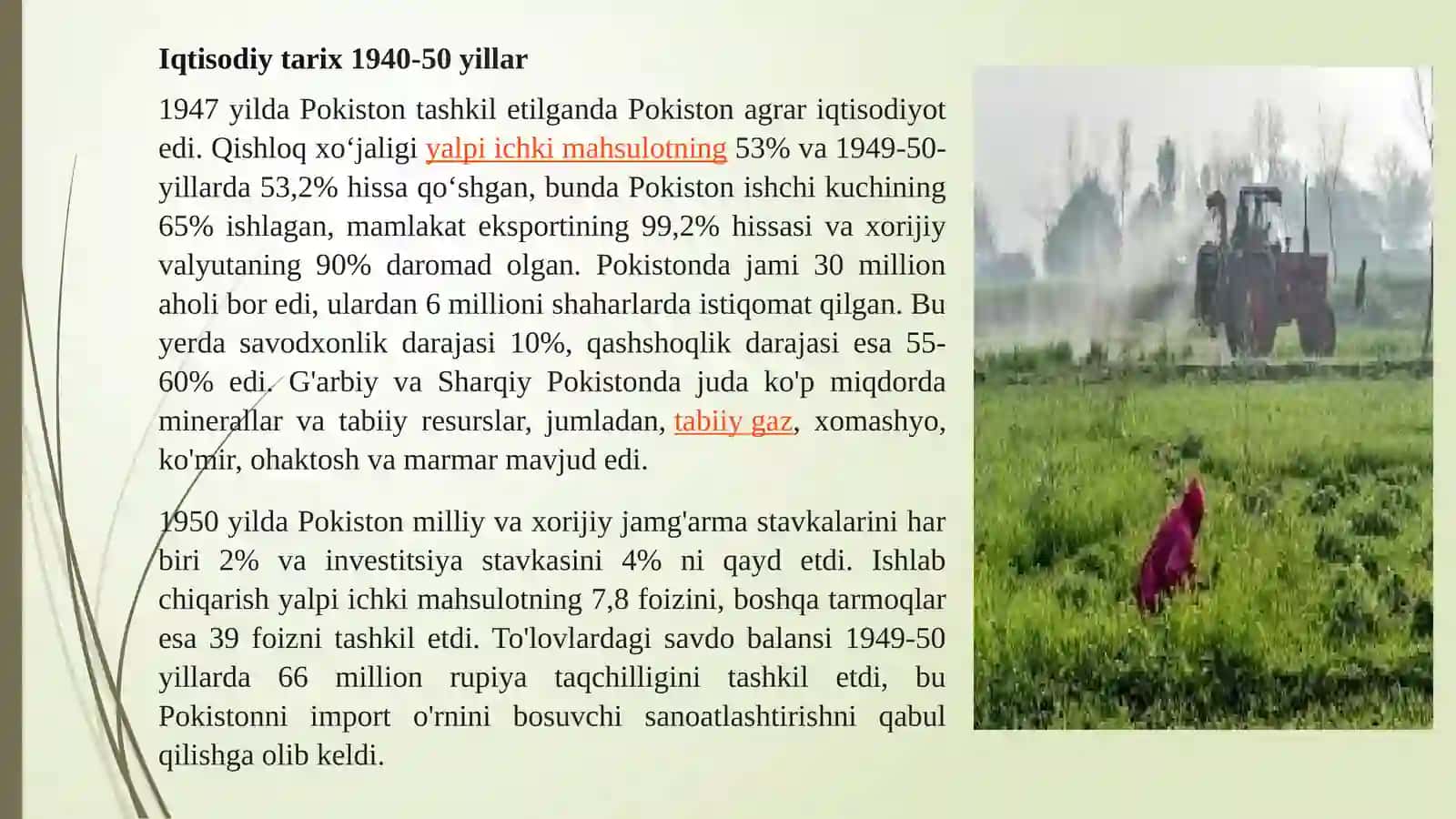 Pokiston iqtisodiyoti haqida umumiy ma'lumot 4