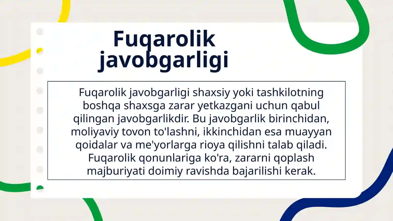 Majburiyatlarni buzganlik uchun javobgarlik 4