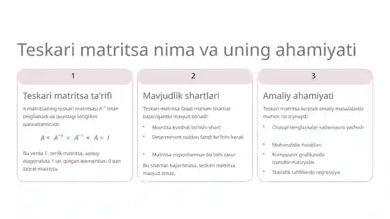 Teskari Matritsani Mathcad Dasturi Orqali Hisoblash 4