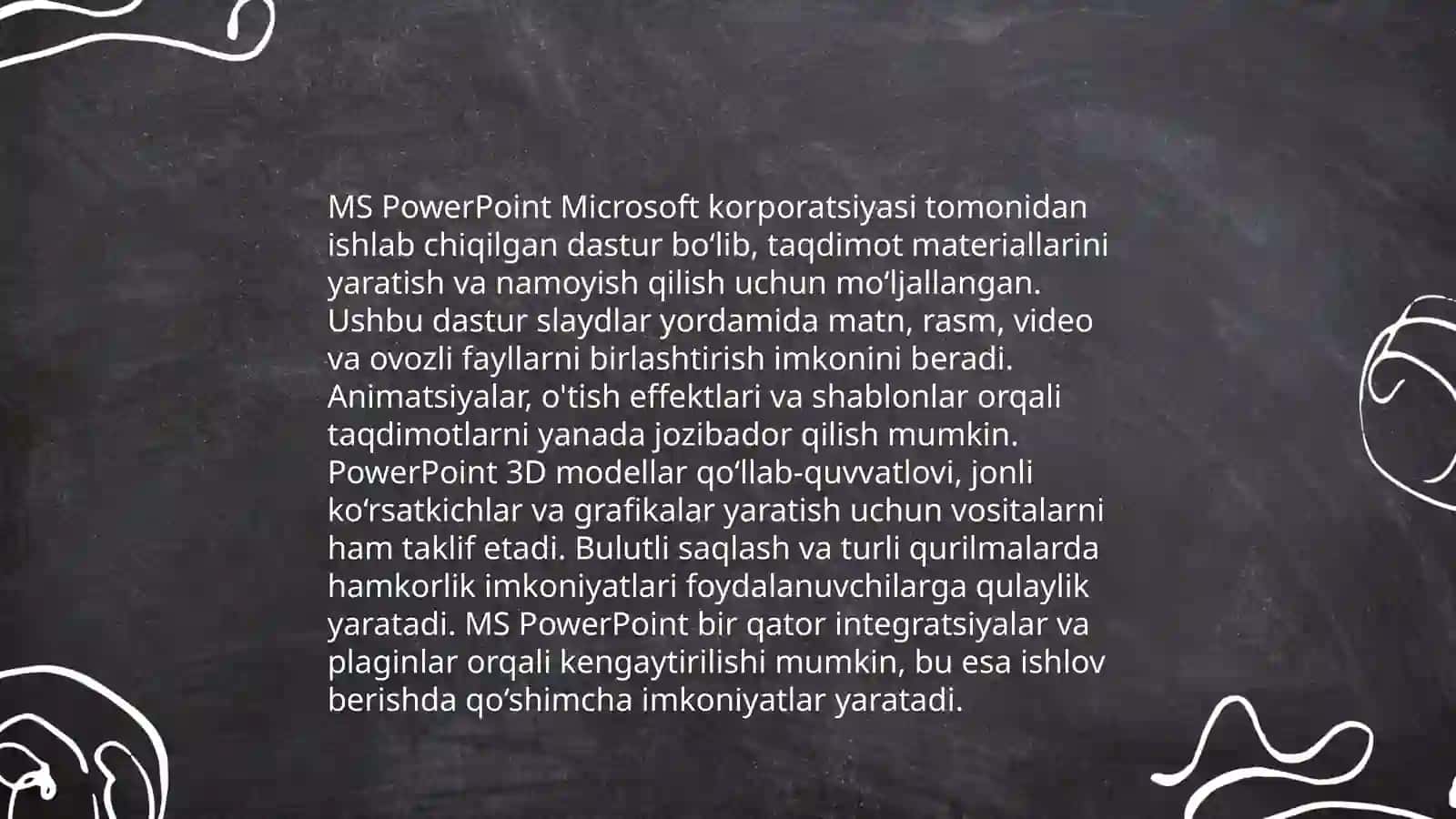 Taqdimotlarni ishlab chiqarishning insturmental vositalari 4