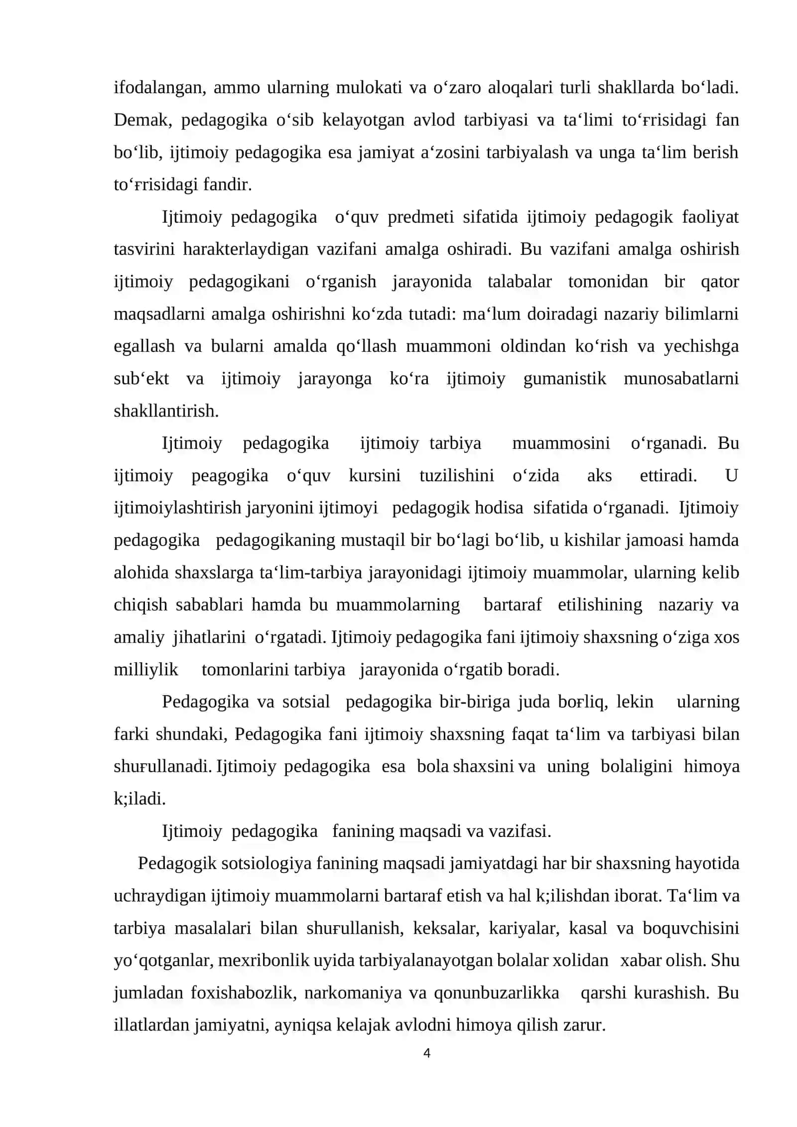 Ijtimoiy Pedagogika Faoliyati 4