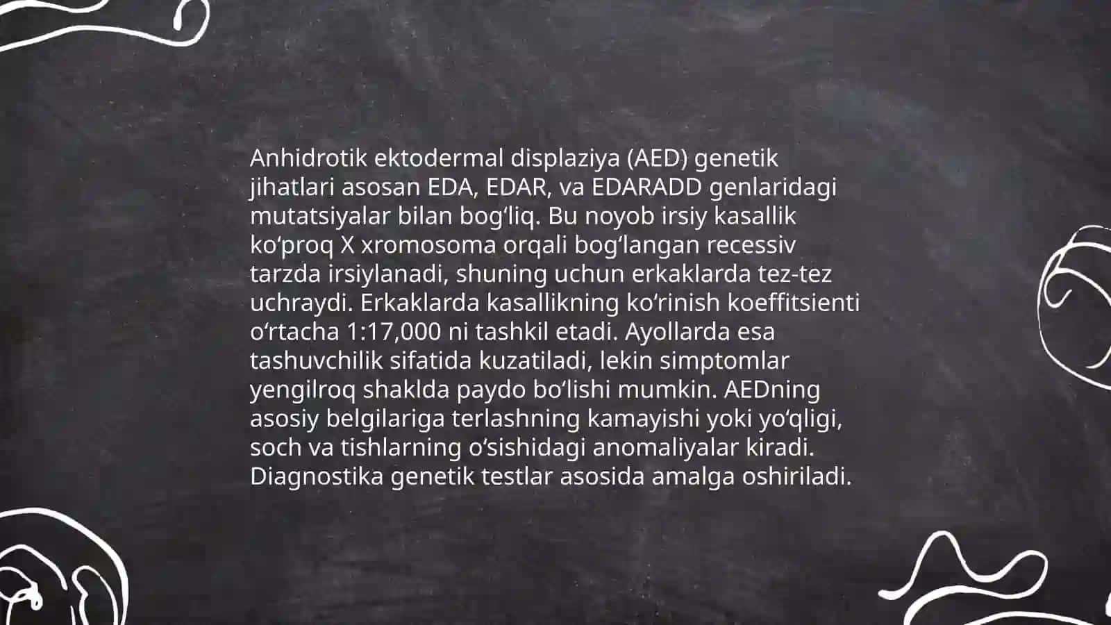 Angidrotik ektodermal displaziya buyicha kisman va kup tishlar yukotilganda yuztish tizimidagi o‘zgarishlar tasnifi 4