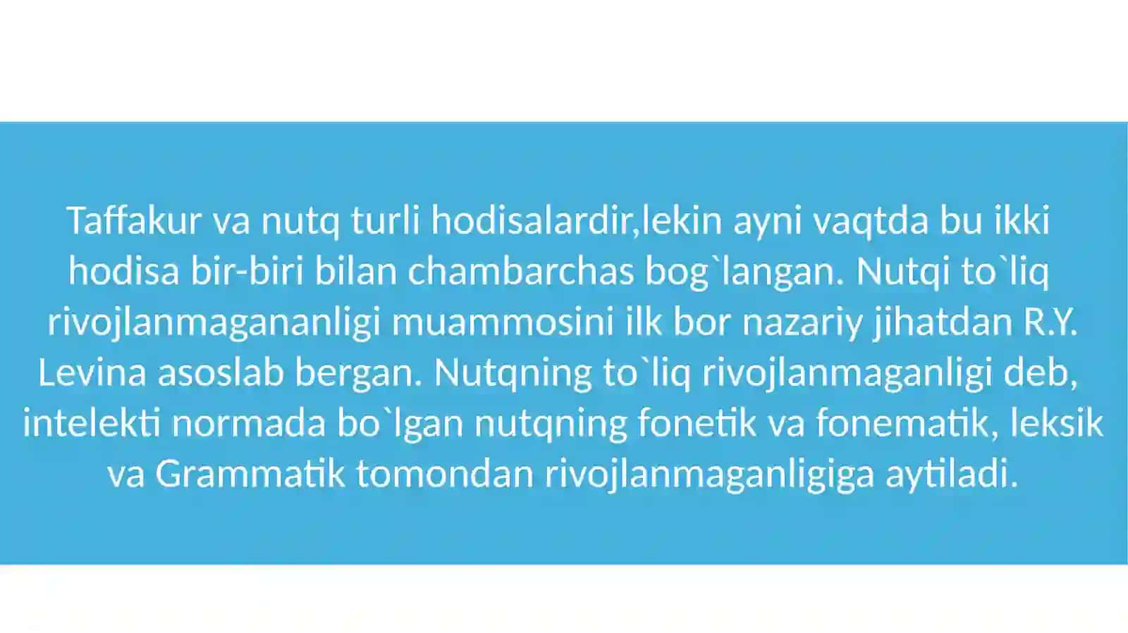 Nutqiy tafakkur rivojlanish muammolari 4