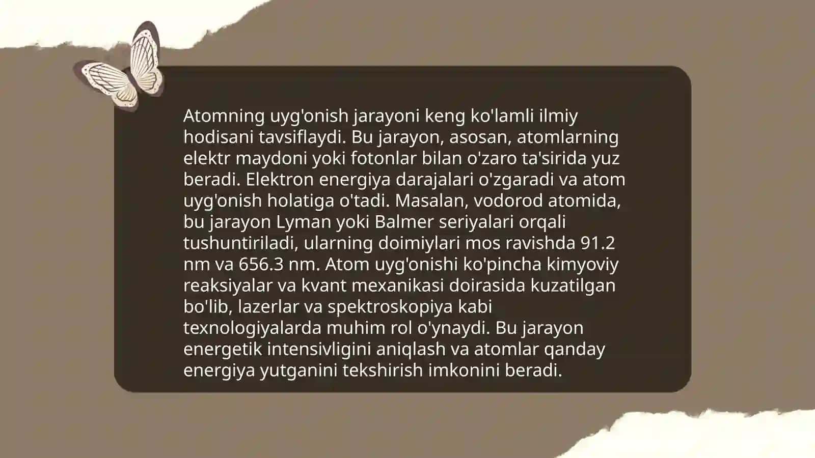 Ionlashtiruvchi nur ta'sirida atom va molekulalarning uyg'onishi va ionlanishi 4