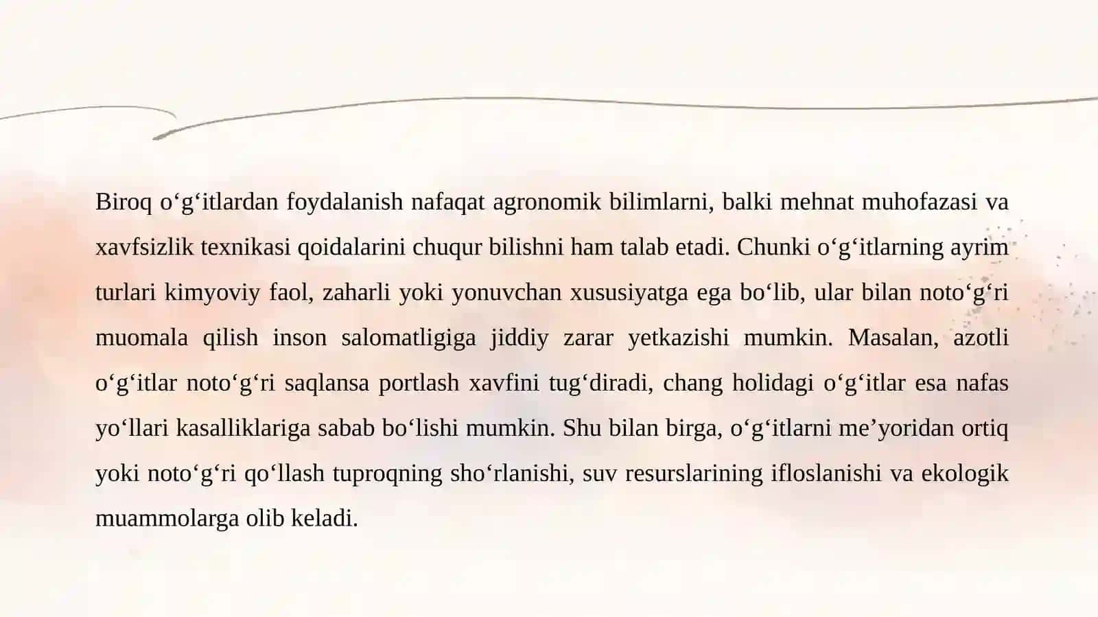 Oʻgʻitlarnisaqlash,tashishvayergasolishdaxavsizliktexnikaqoidalari 4