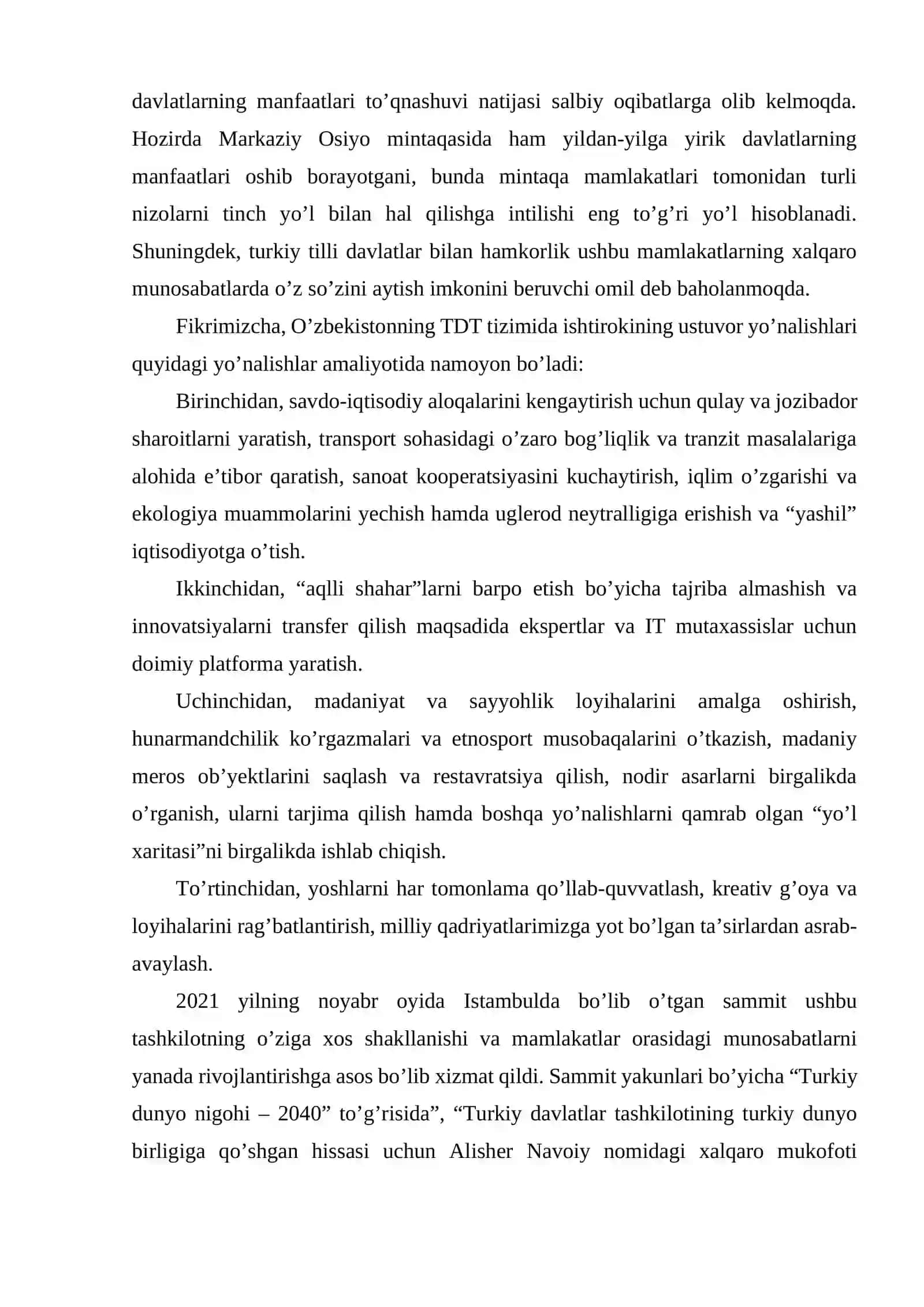 OʻZBEKISTONNI SHANHAY XAMKORLIK TASHKILOTI DAVLATLARI BILAN ALOQALARI 4