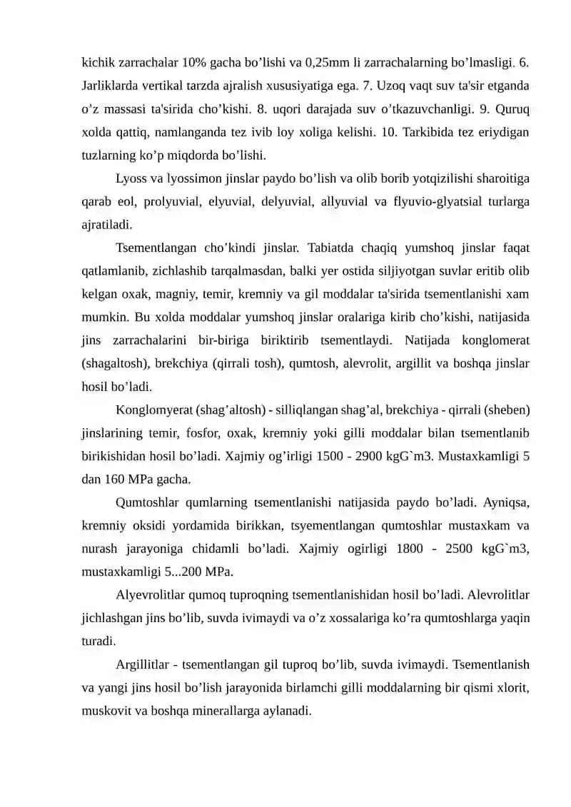 Cho’kindi tog’ jinslari 4