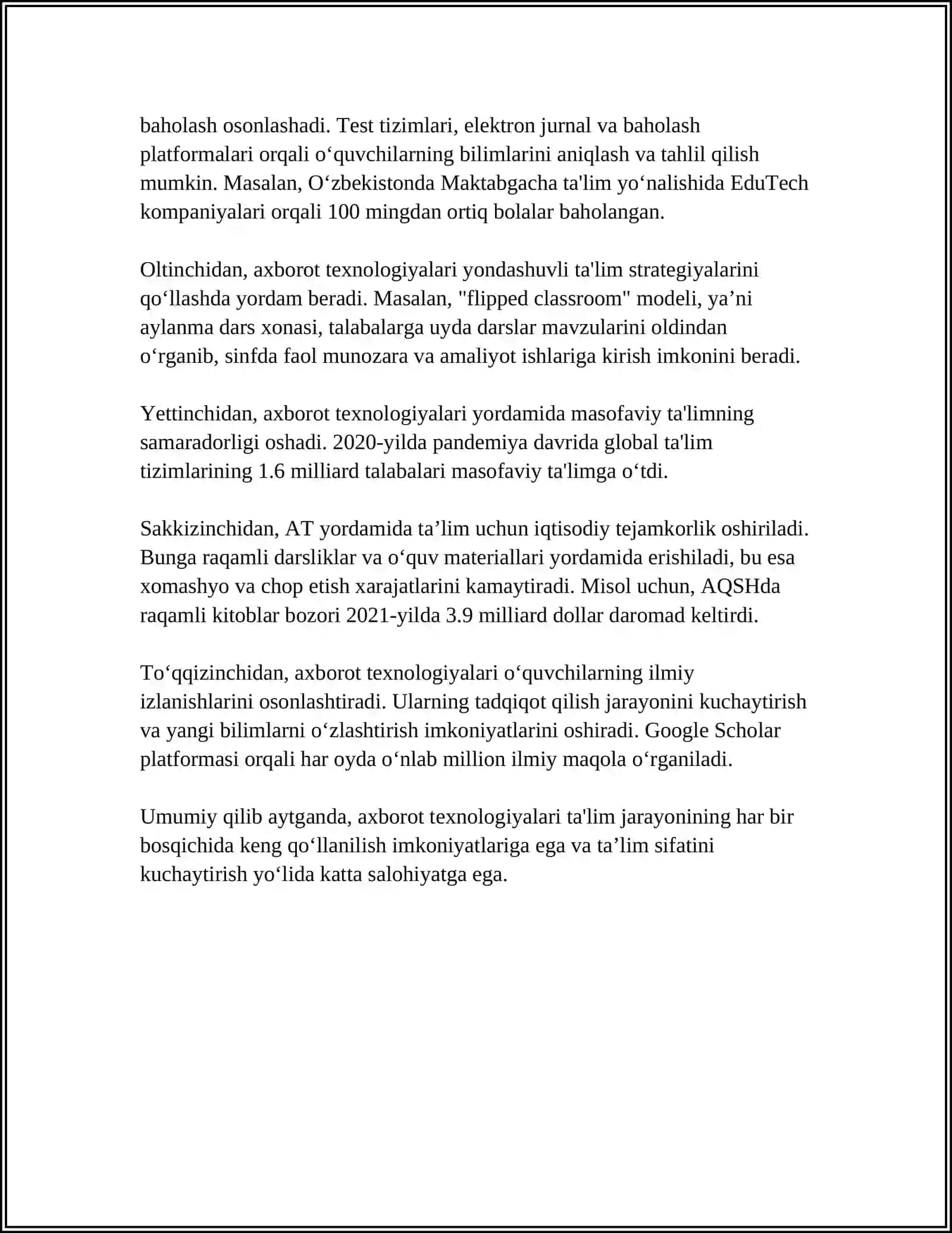 BOSHLANG'ICH SINF O'QUVCHILARIDA TABIATSHUNOSLIK FANIDA TASAVVUR VA TUSHUNCHALARNI SHAKLLANTIRISHDA AXBOROT TEXNOLOGIYALARIDAN FOYDALANISH 4