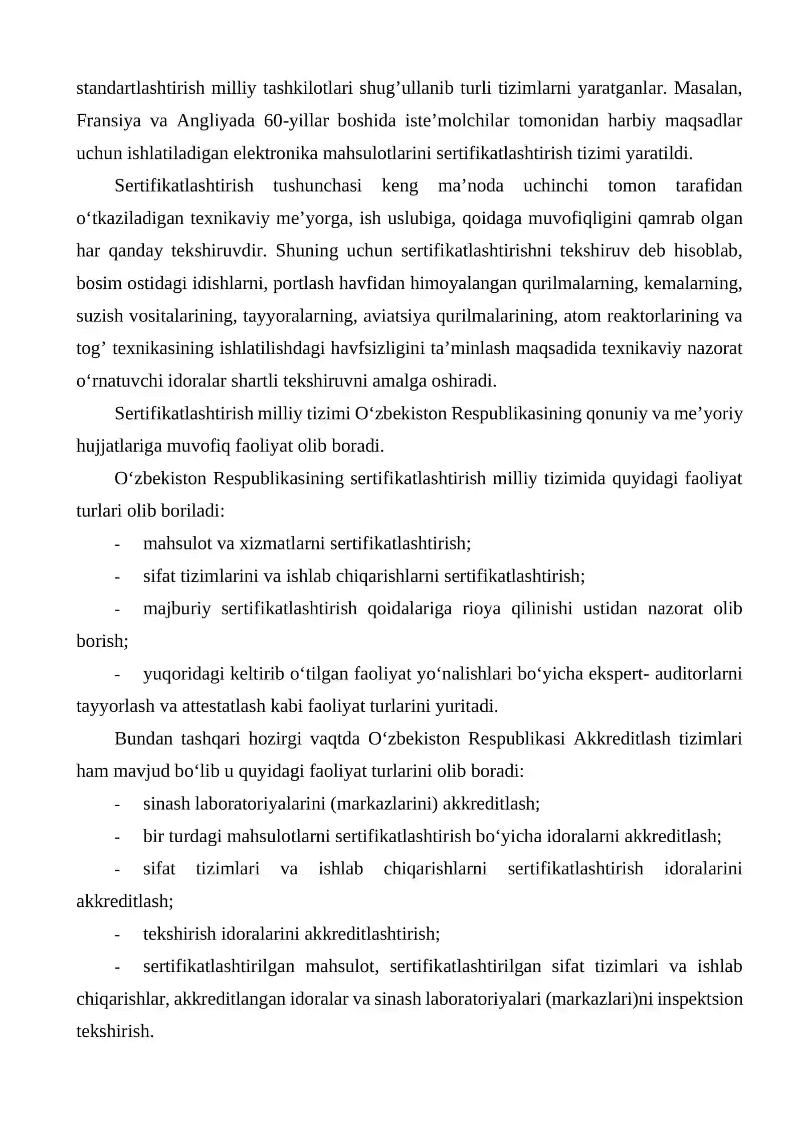 PLASTMASSA MAHSULOTLARINI SERTIFIKATLASHTIRISH TARTIBINI ISHLAB CHIQISH 4