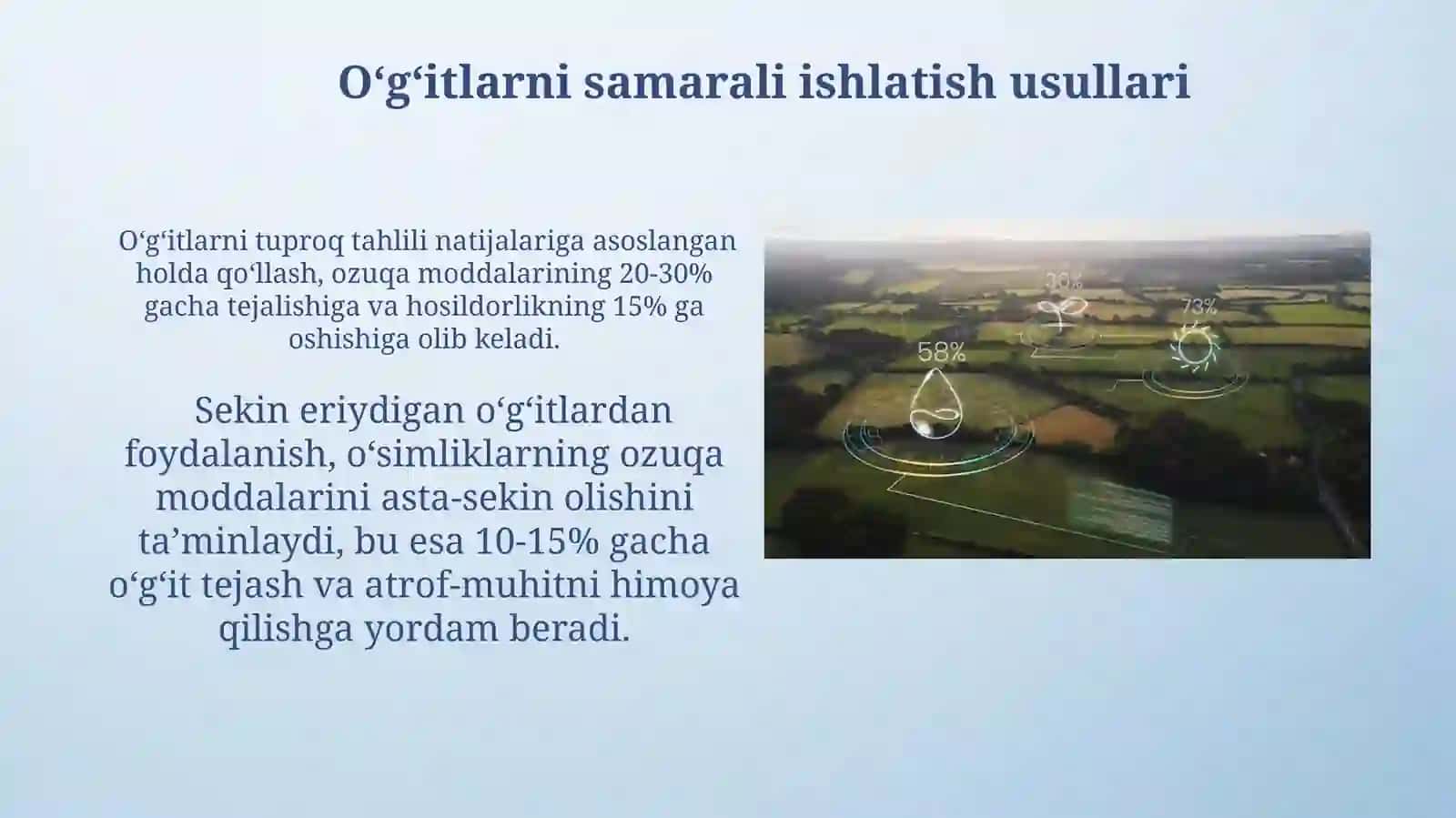 Dehqonchilikda resusrstejovchi texnologiyalar va uning ahamiyati 4