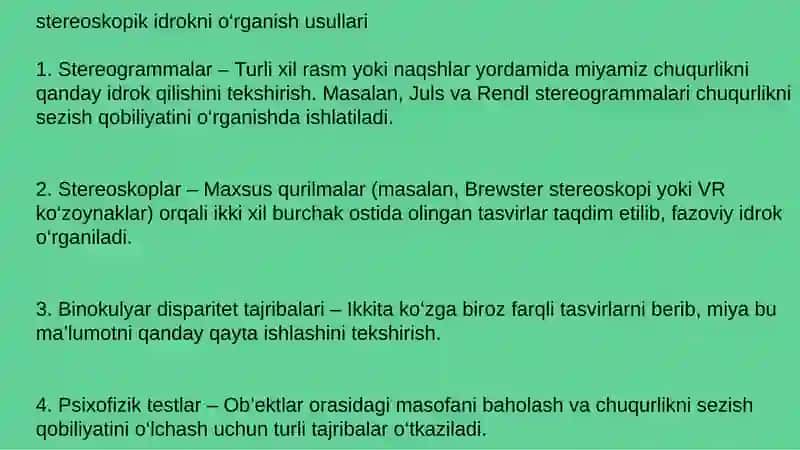 Eksperimental psixologiyada stereoskopik idrok 4