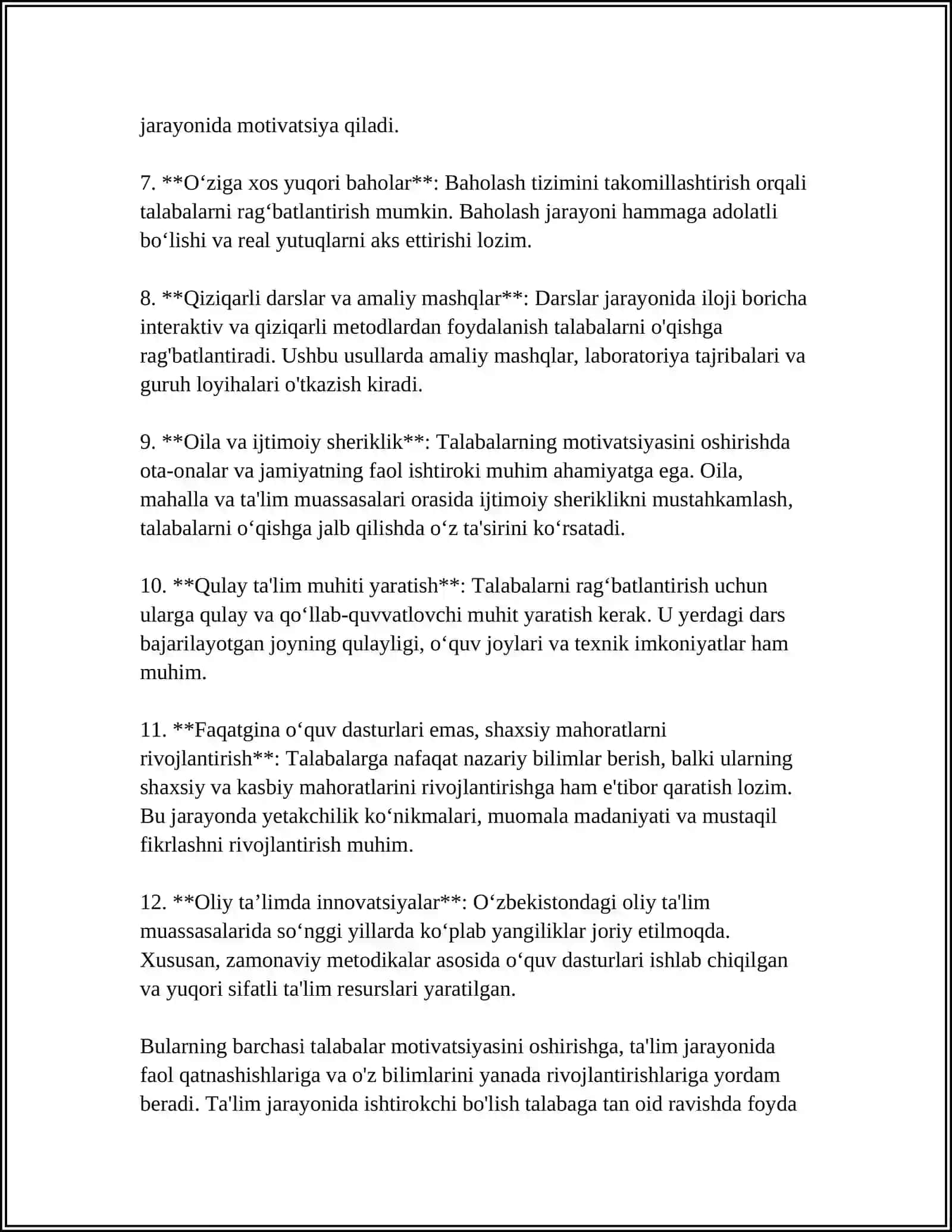 TALABALARNI PEDAGOGIK FAOLIYATGA TAYYORLASH TAKTIKASI 4