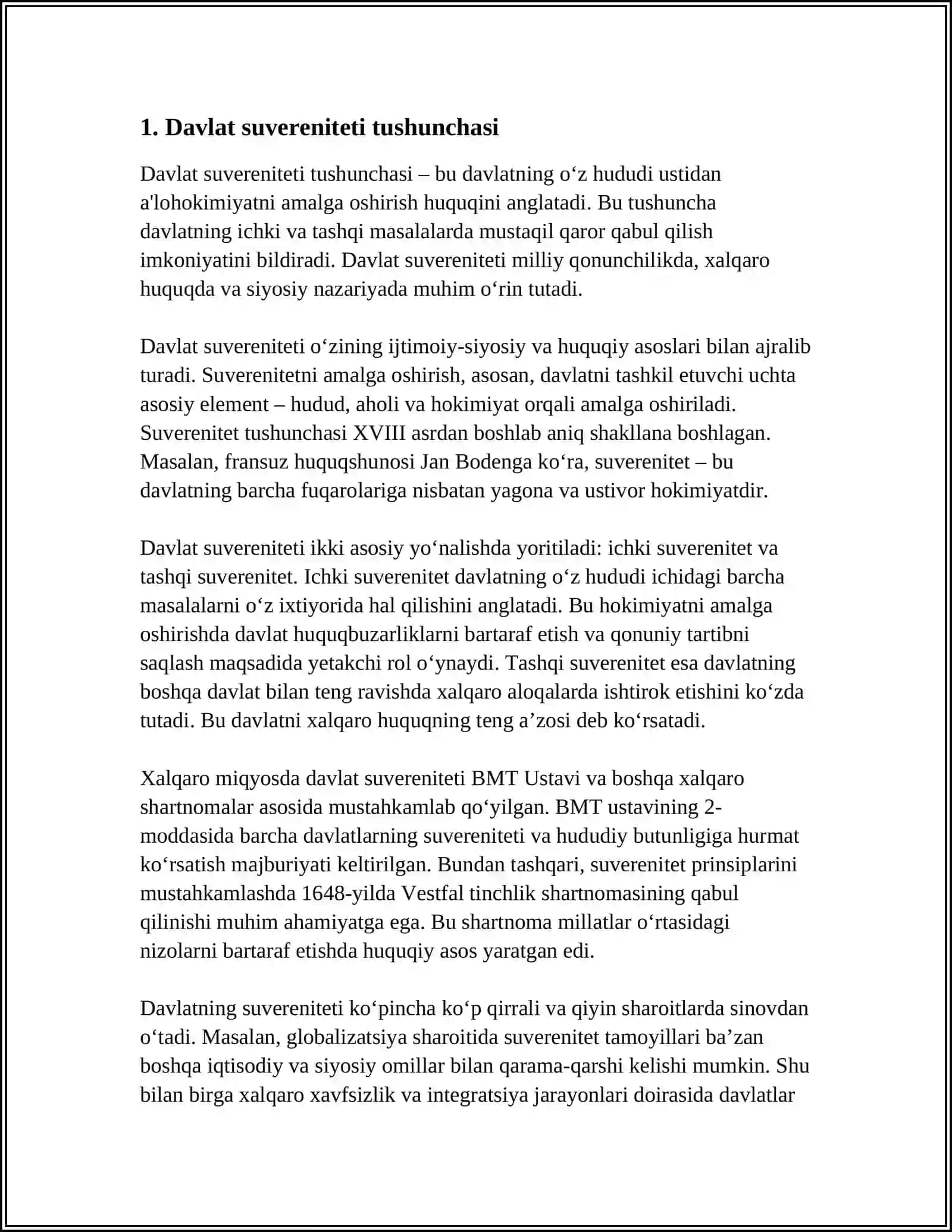 DAVLAT SUVERENITETI VA UNING KONSTITUTSIYAVIY ASOSLARI 4