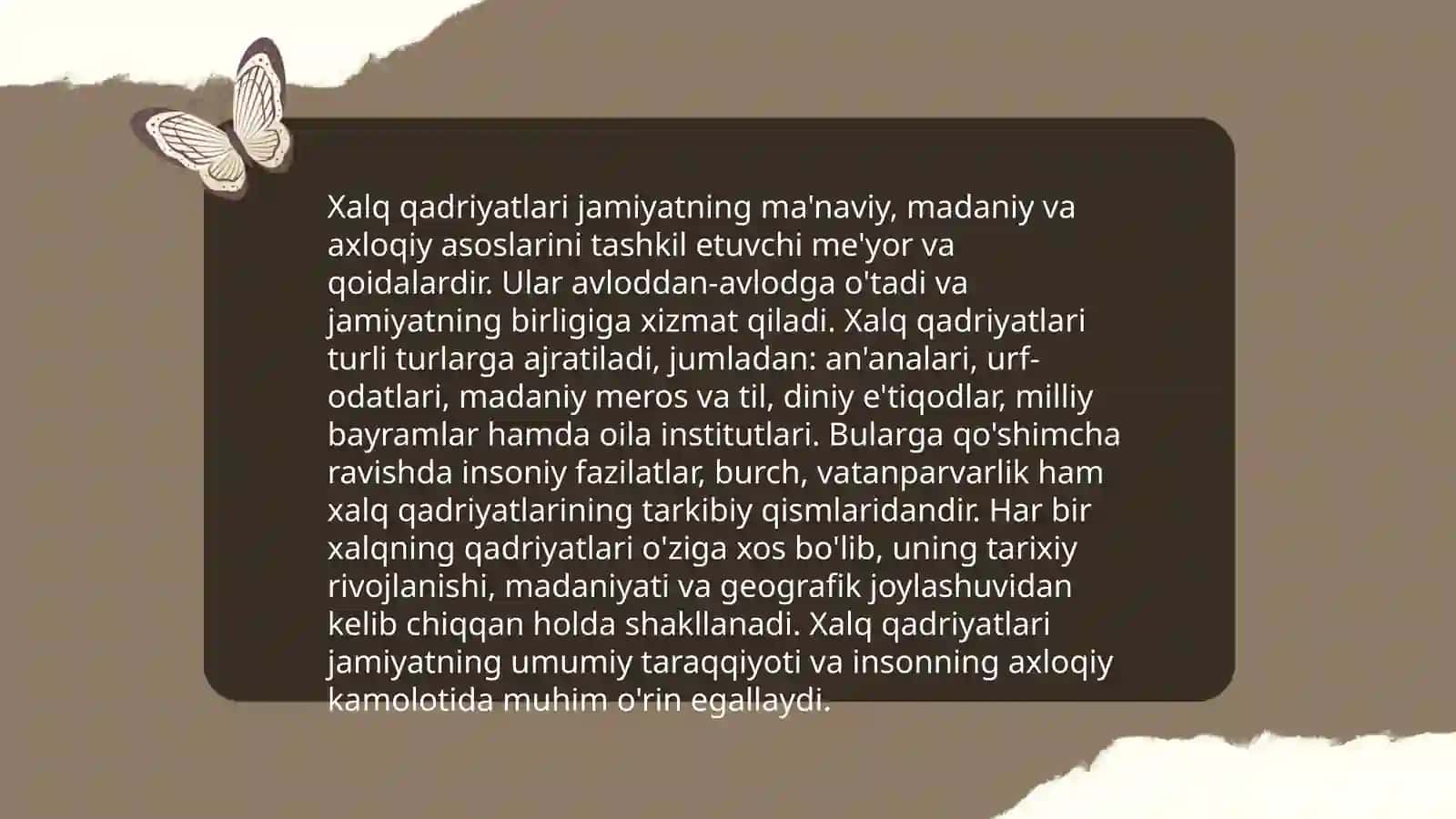 Xalq oĝzaki ijodi xalq qadriyatlarining tarkibiy qismi sifatida."Navròz qòshiqlari"va M.Jòrayev ilmiy merosini òrganish 4