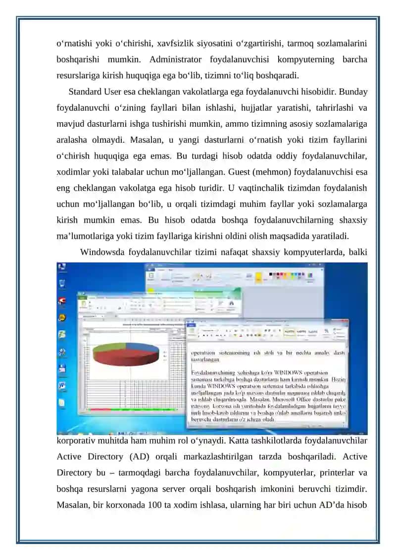 Windows operatsion tizimida foydalanuvchilar va ulaming vakolatlarini boshqarish 4