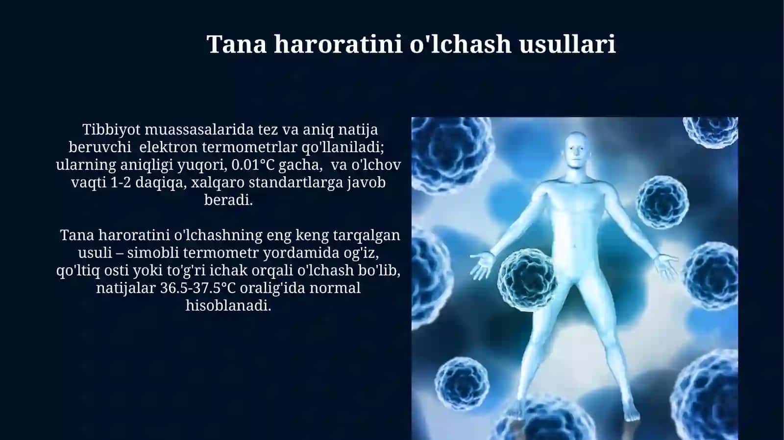 Inson tana harorati oʻzgarishi, turlari va asosiy sabablari 4