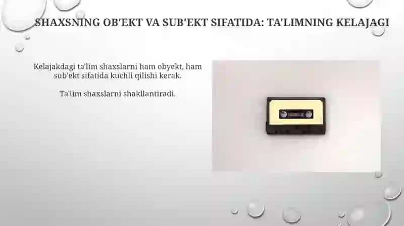 Mavzu: Shaxs tarbiyaning obyekti va subyekti sifatida 4