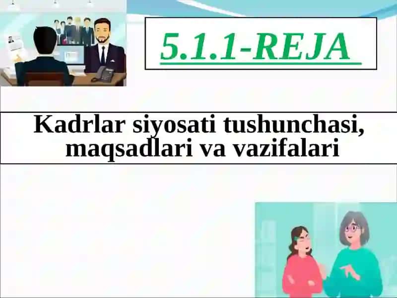 MENEJMENTASOSLARI INSON RESURSLARINI BOSHQARISH 4