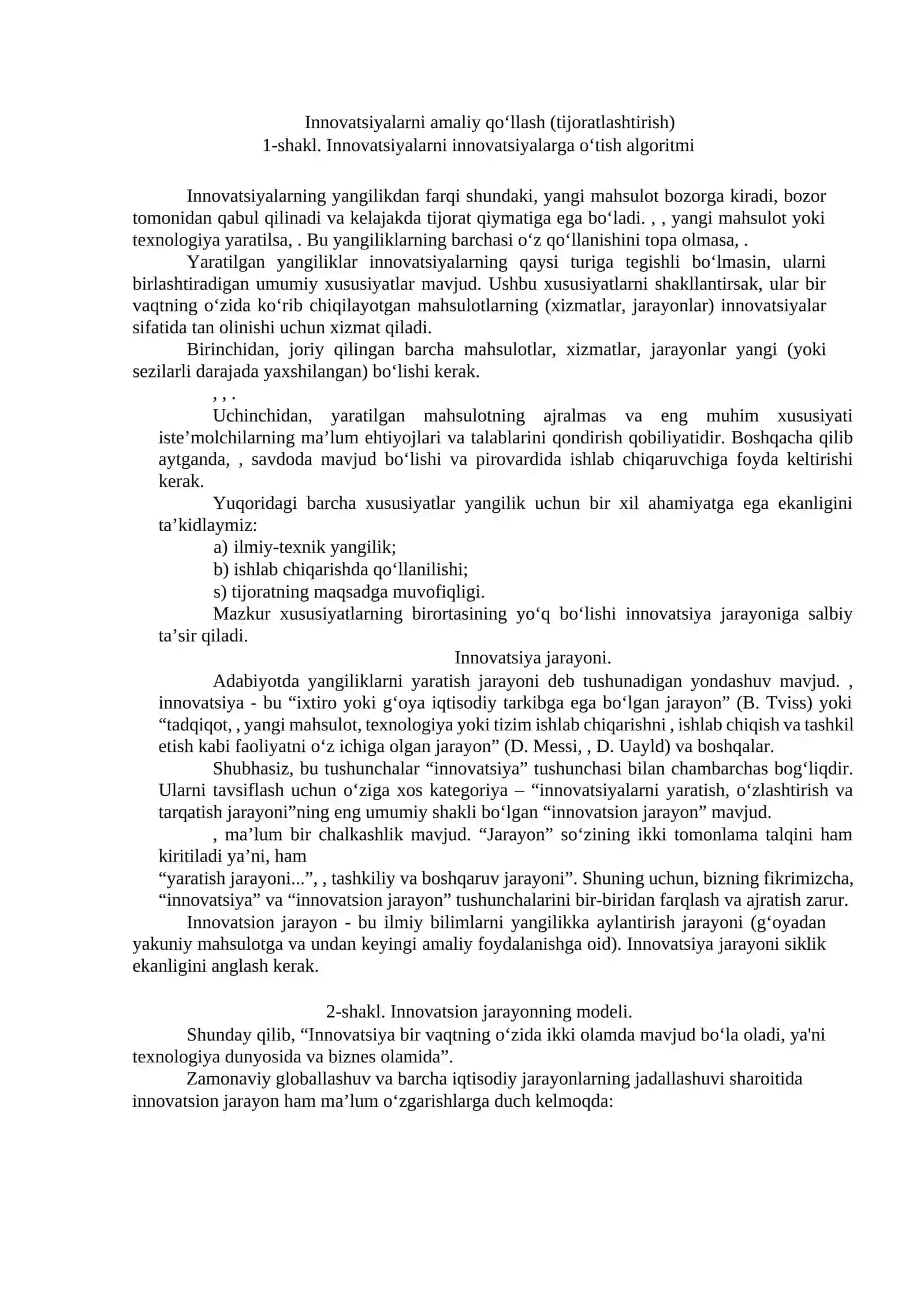 INNOVATSION RIVOJLANISHNING ASOSIY TUSHUNCHALARI. INNOVATSIYA NAZARIYALARI 4