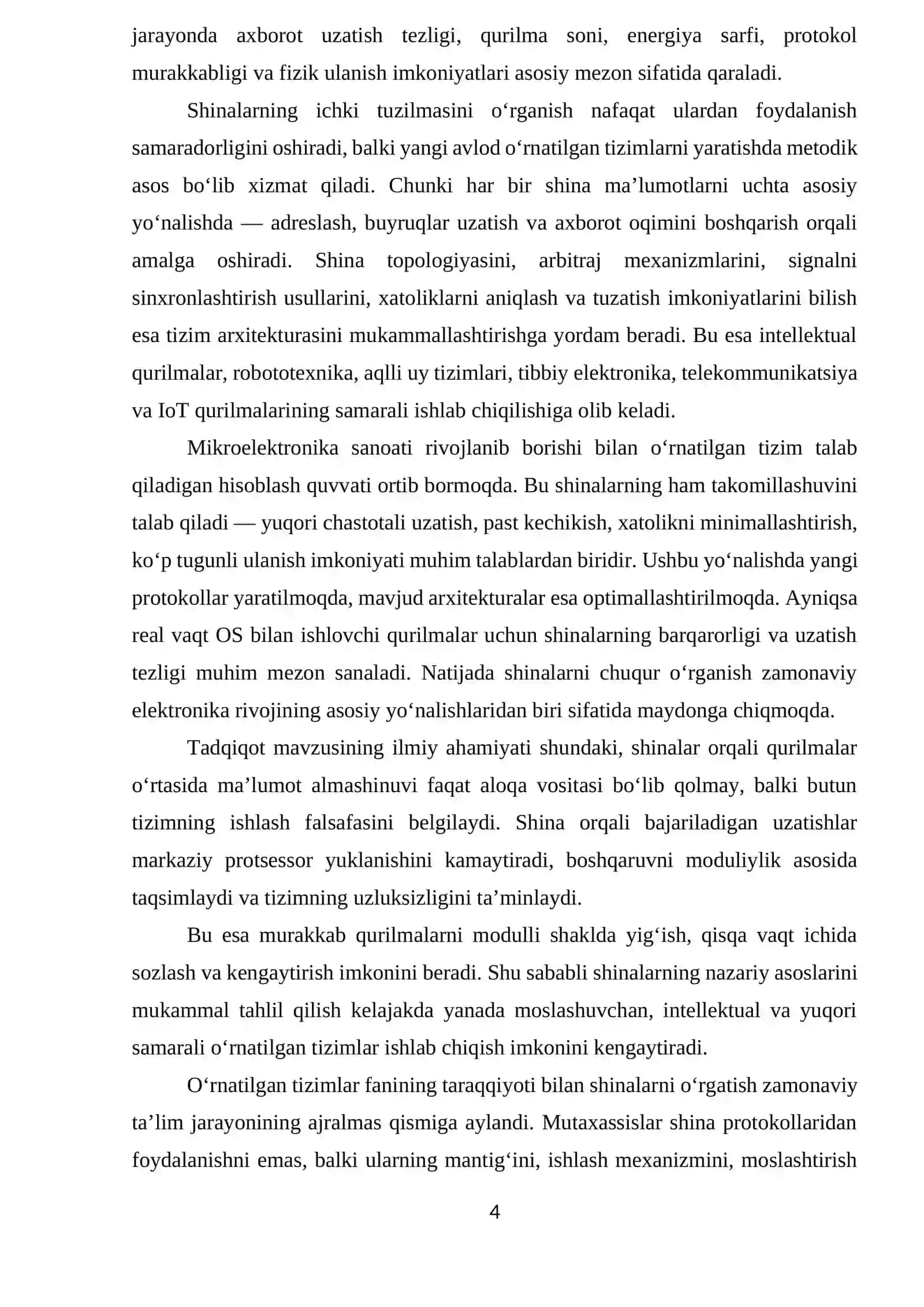 O'RNATILGAN TIZIMLARDA SHINALARNI TASHKIL ETILISHI 4