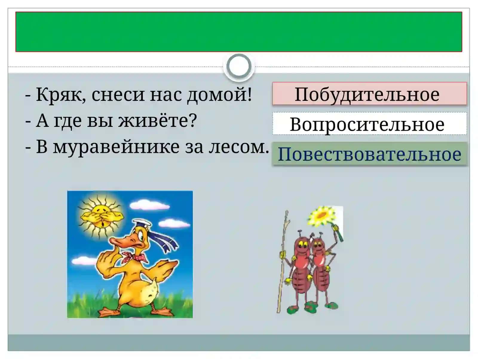 Виды предложений по цели высказывания и по интонации 4