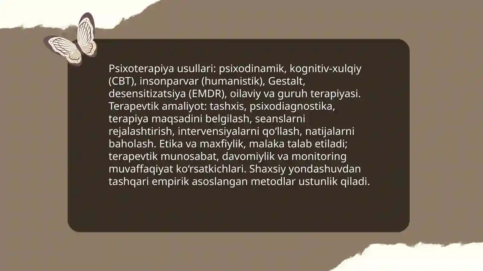 Psixologiya tarmoqlari va kasbiy faoliyati 4