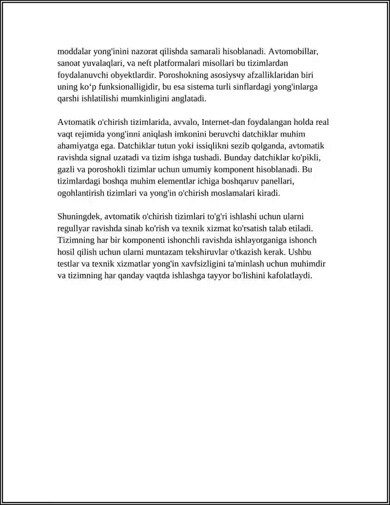 AVTOMATIK OCHIRISH TIZIMLARI(KOPIK, GAZ, PARASHOK.) 4